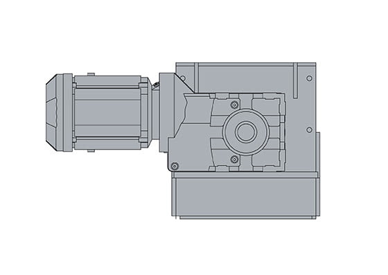 Bancada / sillín con motorreductor y eje hueco directo